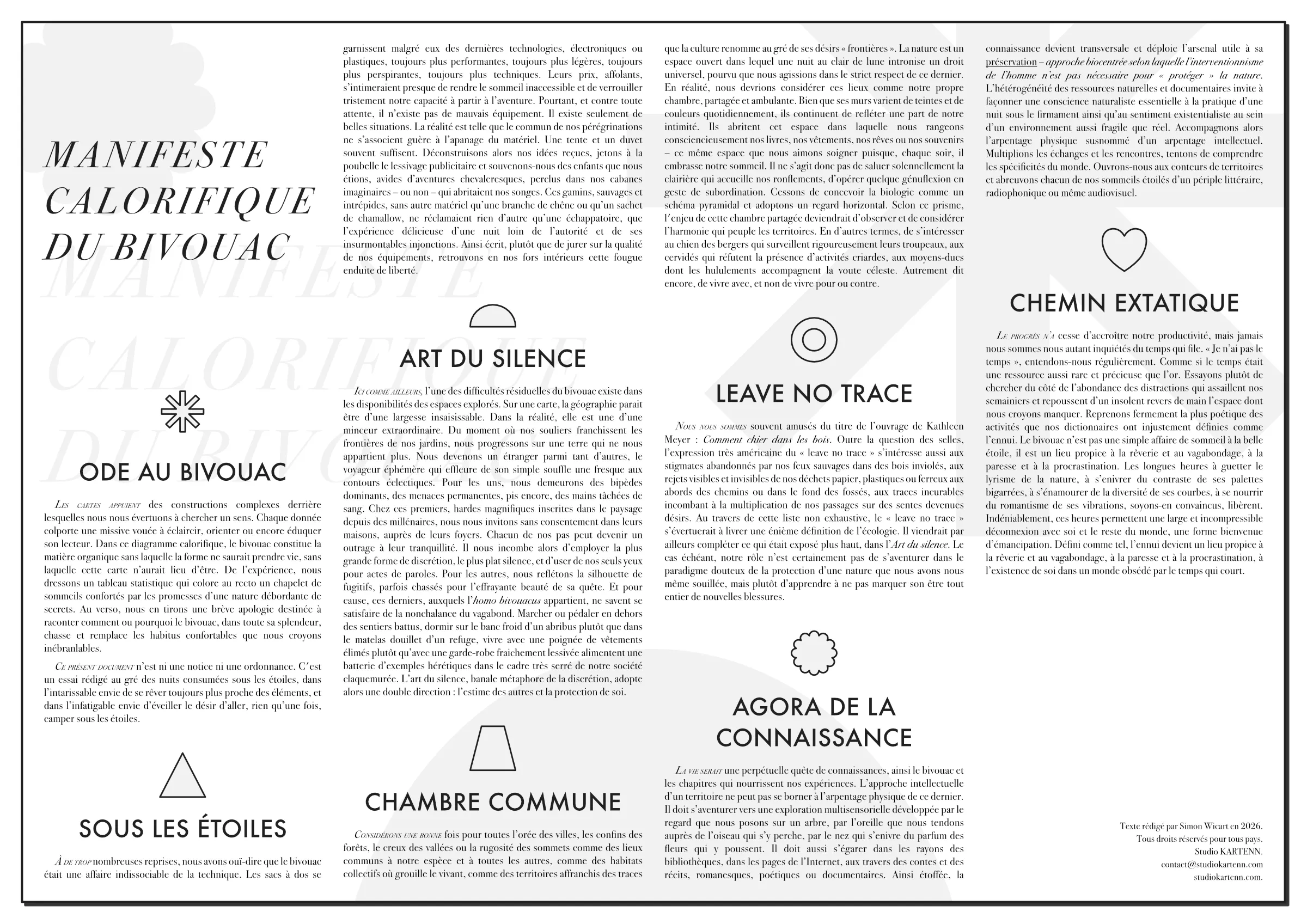 Éloge du bivouac